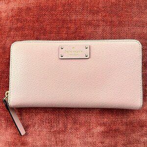 KATE SPADE Wellesley Neda Accordion Zip Wallet Mauve Pink